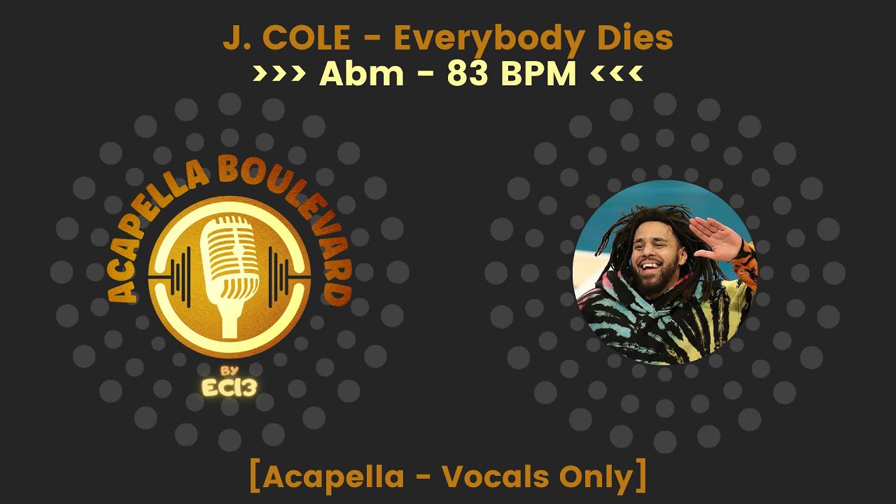 J. COLE - Everybody Dies || [Acapella - Vocals Only] || [83 BPM - Abm] || by EC13