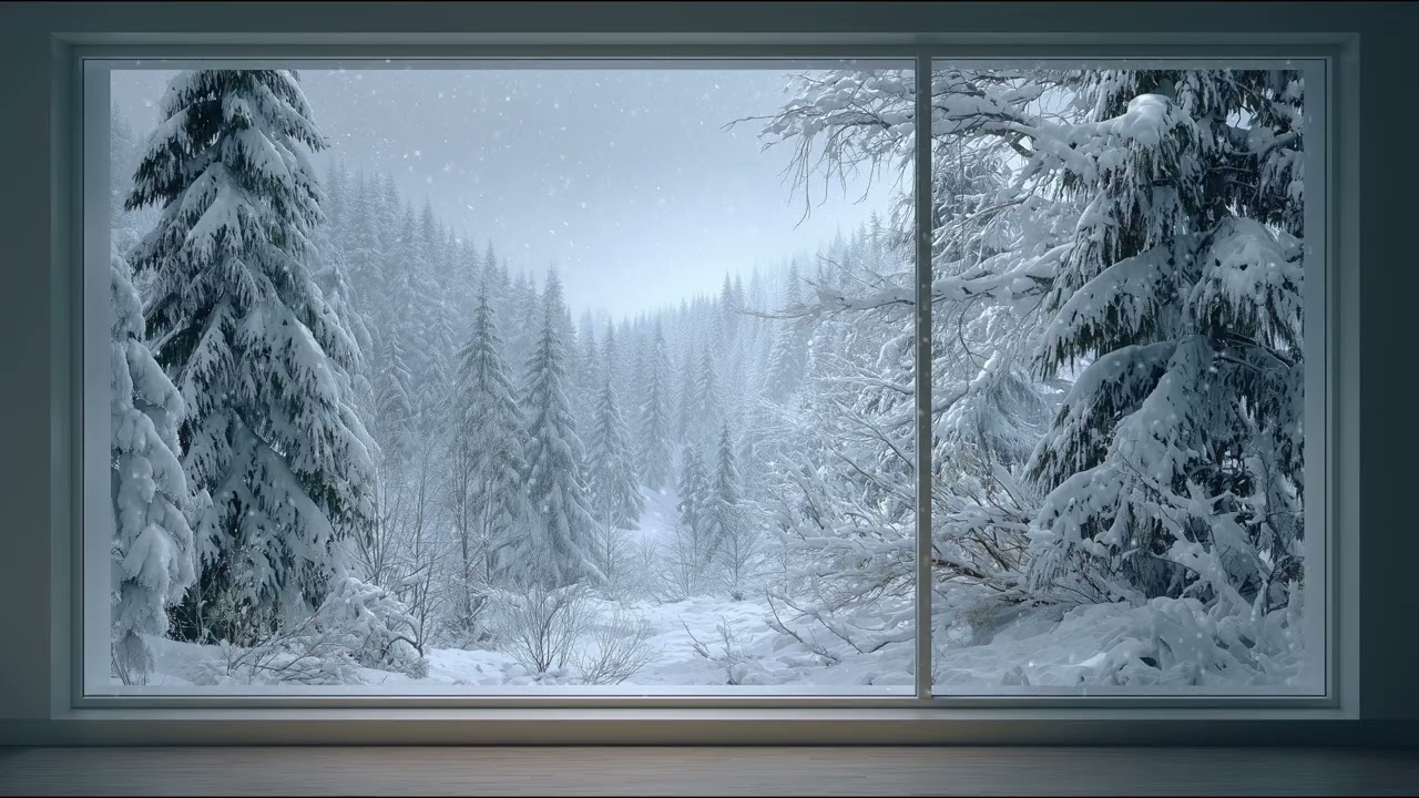 Quiet Winter Snow Scene | Relaxing Scenery for Stress Relief