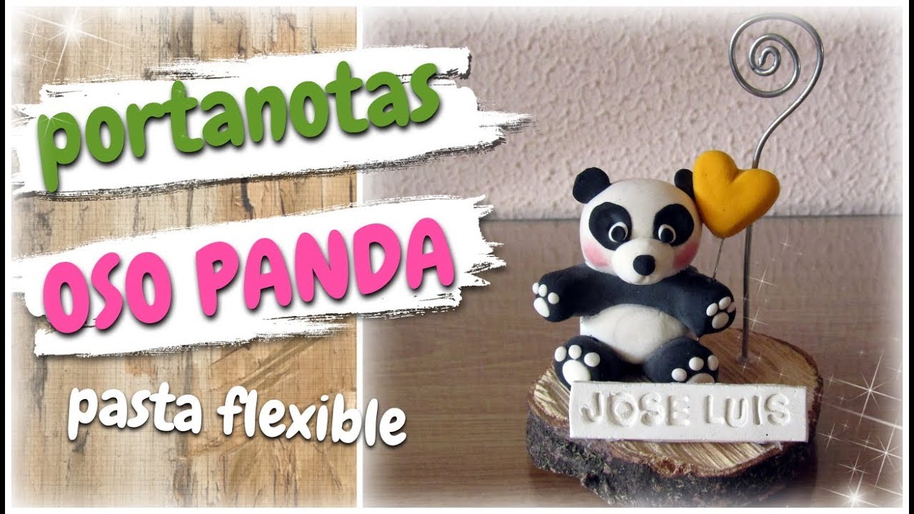 PORTANOTAS  OSO PANDA EN PASTA FLEXIBLE | paso a paso
