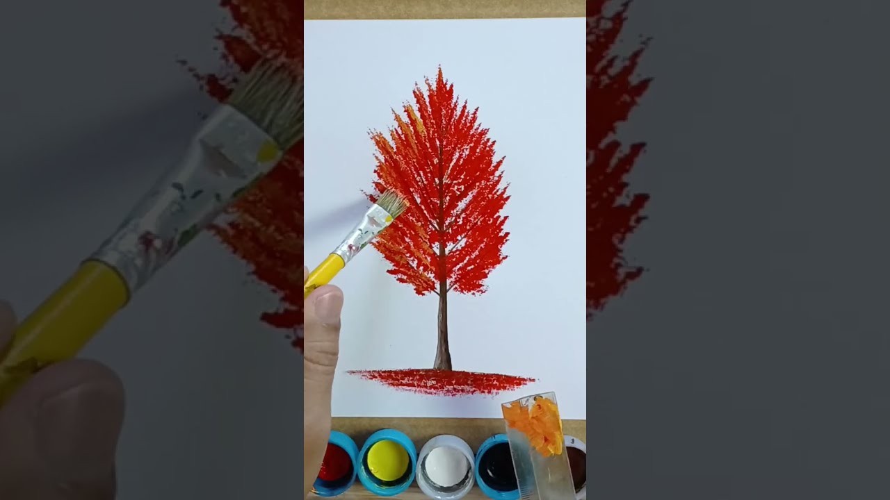 Como Pintar uma Árvore de Fogo fácil 