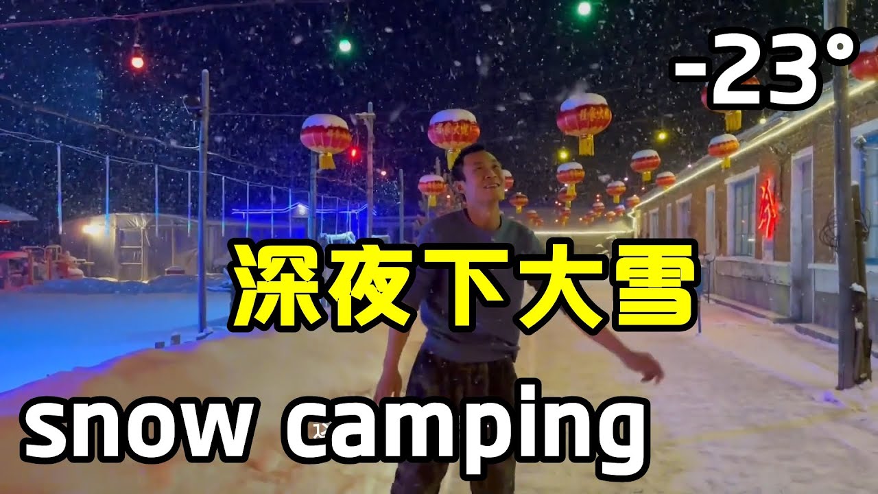 【Eng sub】深夜大雪来袭，紧闭门窗不管它，车里柴火炉烧旺旺的先睡一觉再说【868房车旅行】