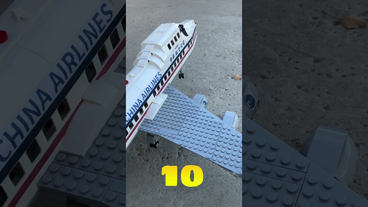 Lego China Airlines Boeing 747SP butter landing 🧈 #shorts #legoairplane