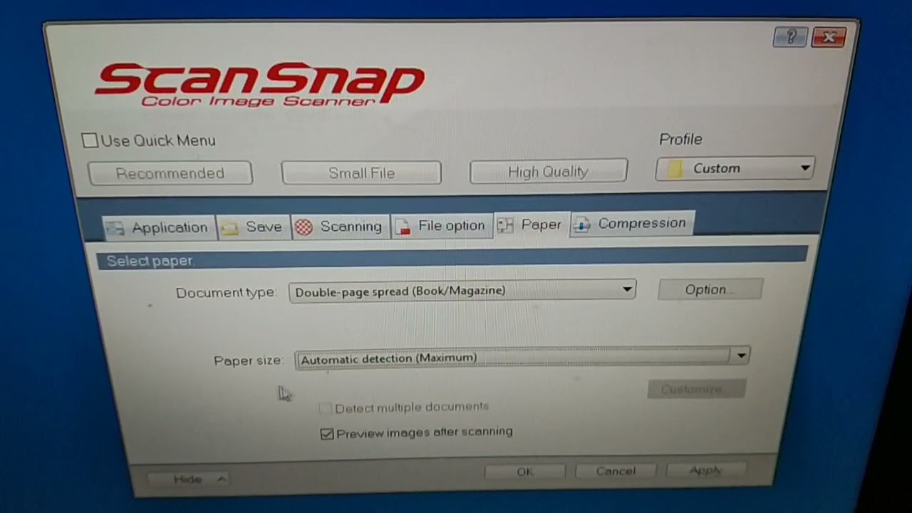 Fujitsu ScanSnap SV600 in operation (demo)