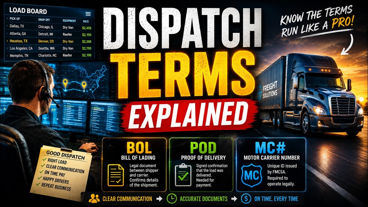 Truck Dispatching Terminology Explained: Must-Know Terms for Beginners!