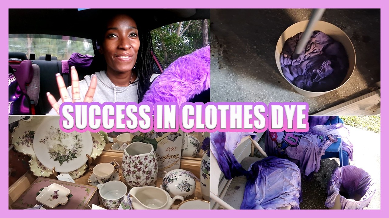 Antique, thrift and Hobby Lobby shopping for bedroom makeover | Purple Aesthetic