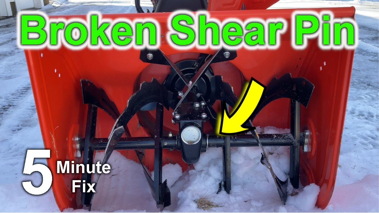 Snowblower Shear Pin Replacement - Easily in 5 Minutes!