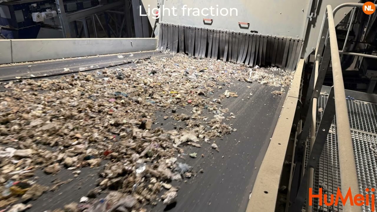 HuMeij AW 95 Windshifter in Operation | 10–50 mm Fraction in C&D / C&I Recycling