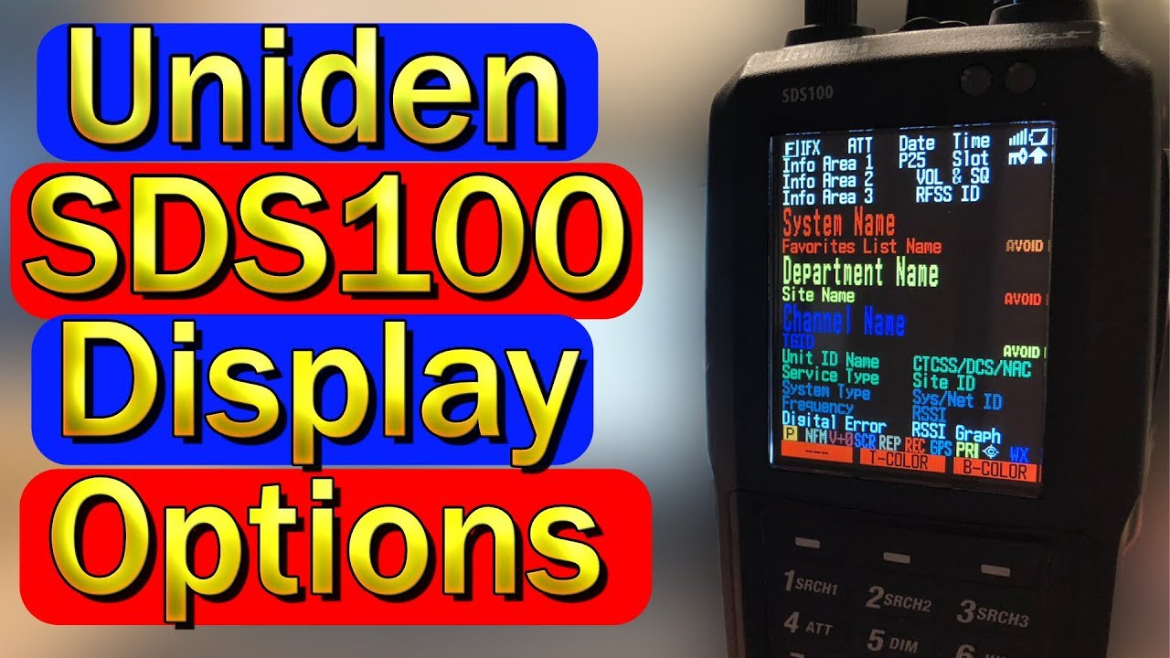 Uniden SDS100 Display