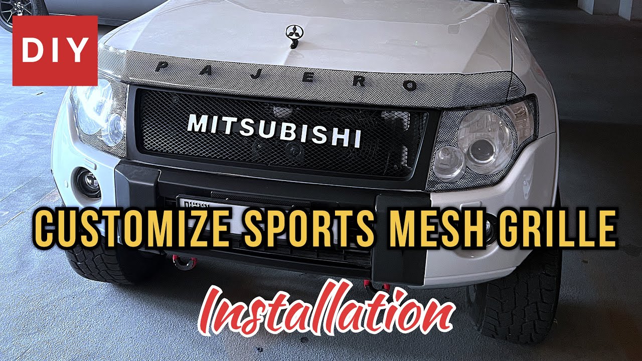 Pajero Custom Mesh Grille install and How to remove #pajero #diy #meshgrille #customized #honeycomb