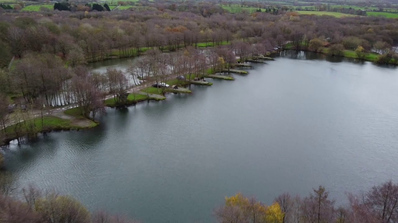 Carp Heaven - Wyreside Lakes Sunnyside 2 aerial view DJI mini 2 drone footage - CARP LAKES UK.