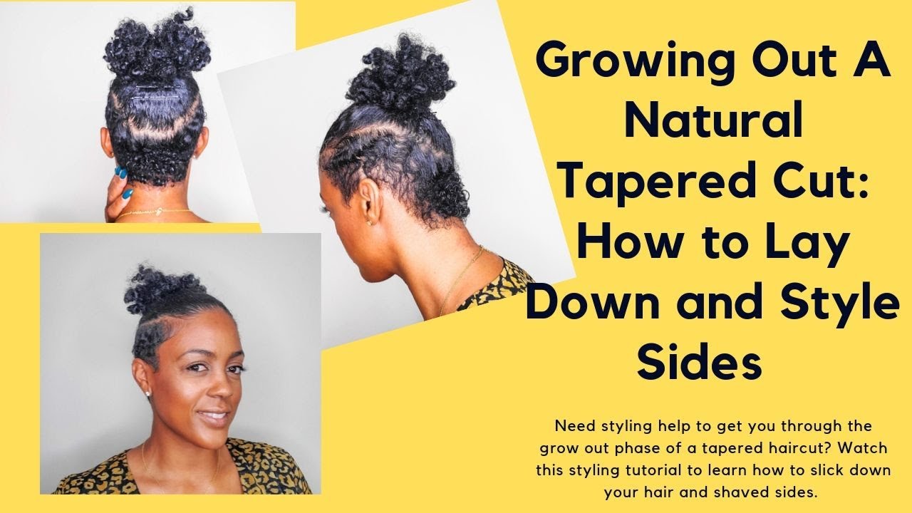 How To Grow Tapered Natural Hair & Shaved Sides| How To Lay Edges & Shaved Sides