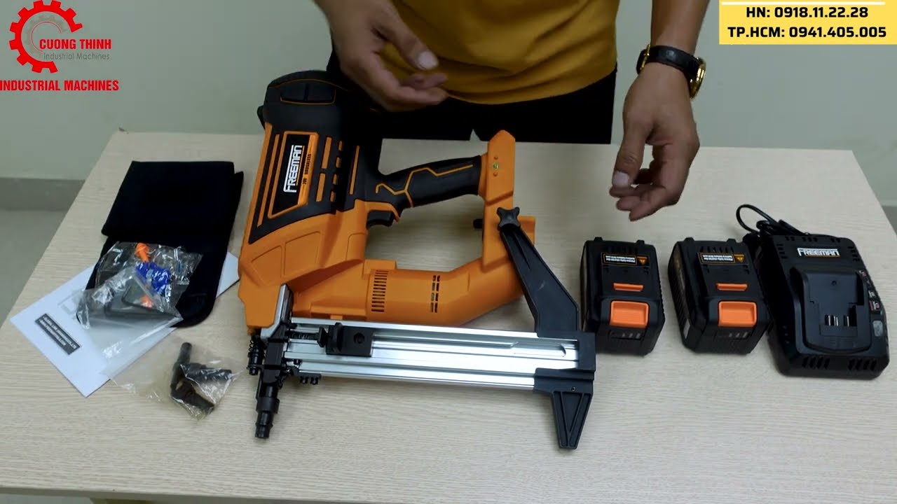 Súng bắn đinh bê tông cực khỏe: Bắn kẹp C, đinh thép, nẹp nhựa