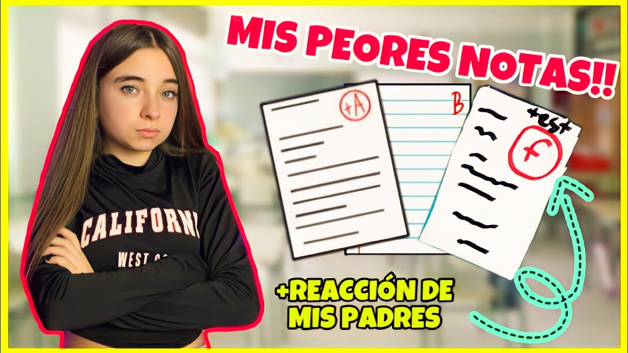 REACCIONANDO a mis NOTAS del INSTITUTO😯 os ENSEÑO mis NOTAS 📝 100% REAL 👌