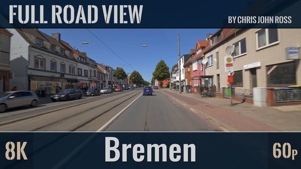 Bremen, Germany: Osterholz, Hemelingen - Osterholzer Heerstraße, Stresemannstraße - 8K (4320p/60p)