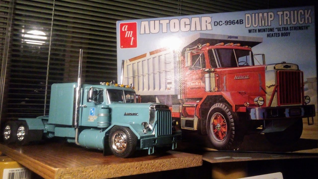 Autocar Custom Semi-Truck, Stretched & Lowered final. #bigrig #modelbuilding #plastic #scale #semi