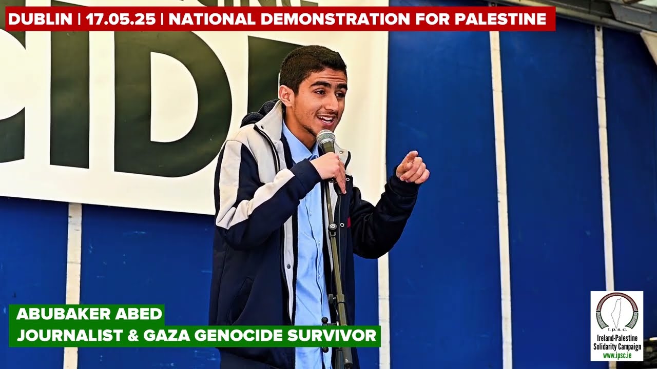 Settler colonialism will end & we will live on: Abubaker Abed @National Demo for Palestine 17.05.25