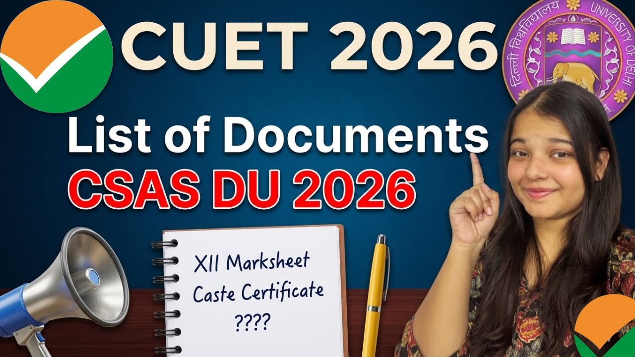 Required Documents for DU CSAS 2026📄| Delhi University Admission😱🔥