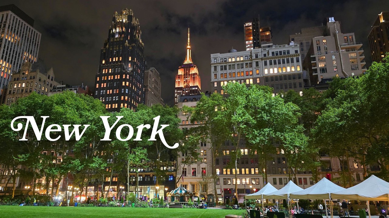 NYC Bryant Park Bingo Night 🌳 Manhattan Walk
