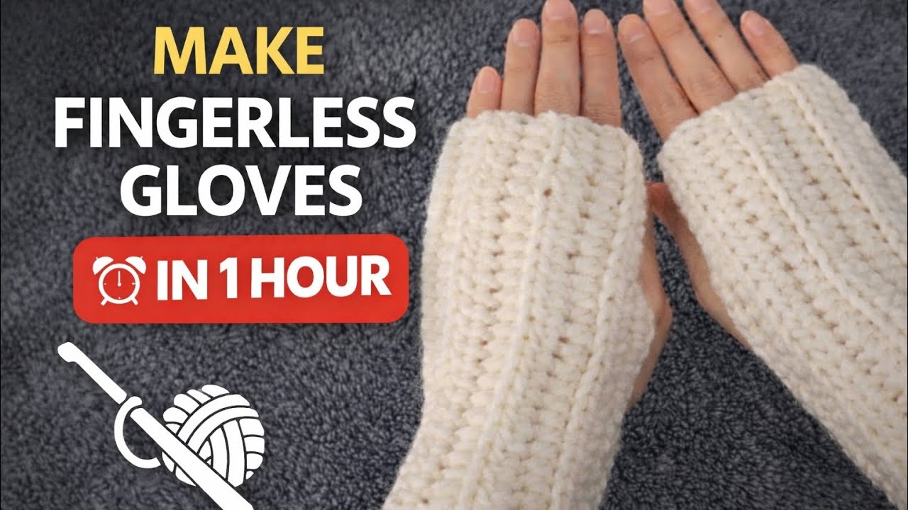 • 1 Hour Fingerless Gloves – So Easy!
