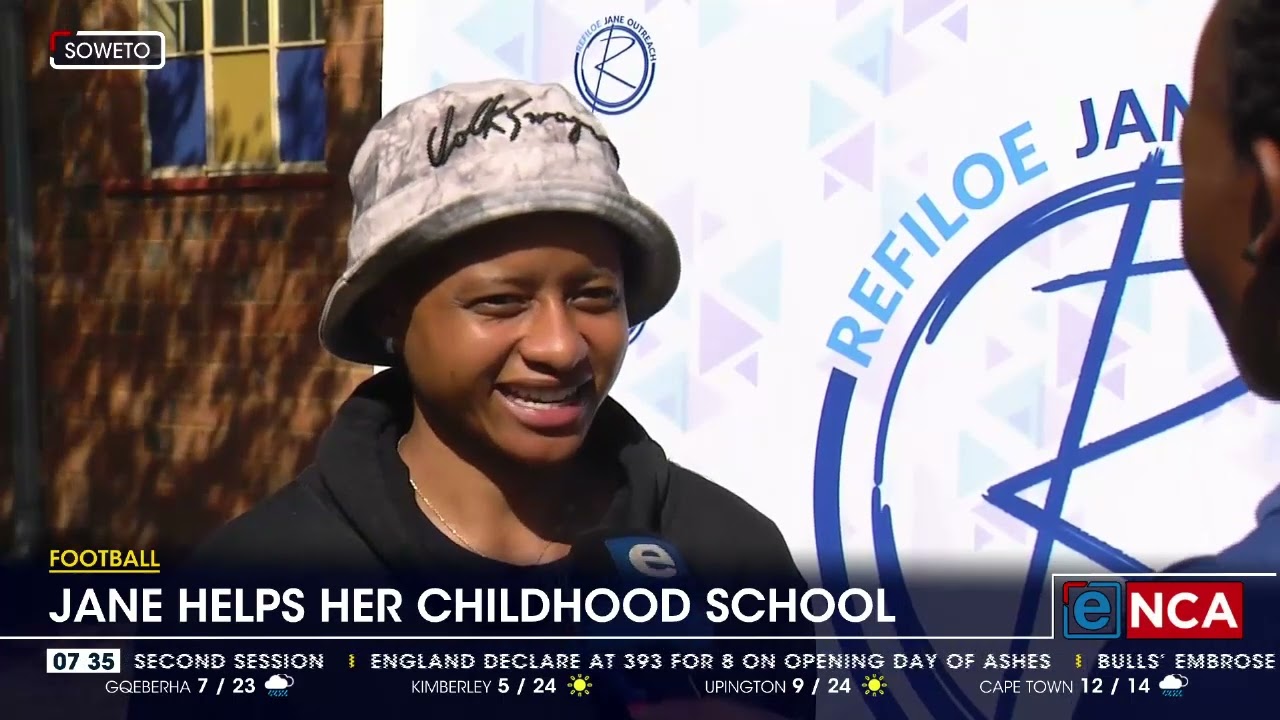 Refiloe Jane helps her childhood school