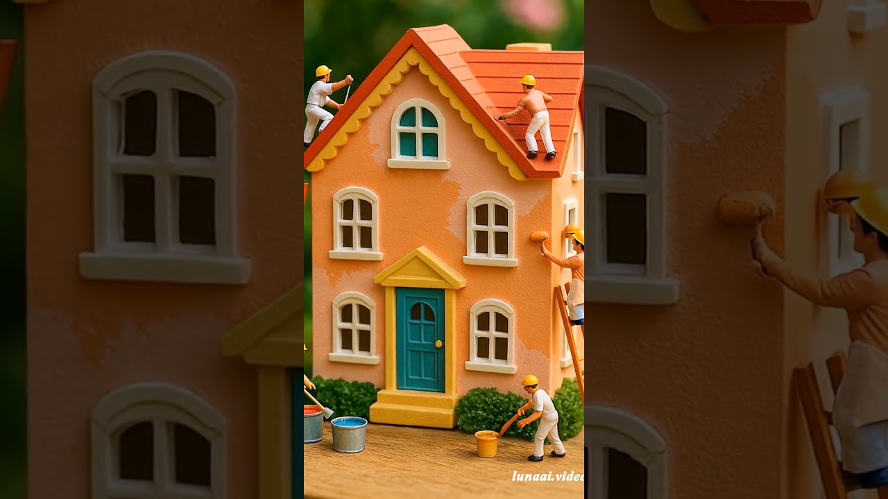 Miniature paint doll house#miniature #miniatures #miniaturepainting #miniatureworld #painting