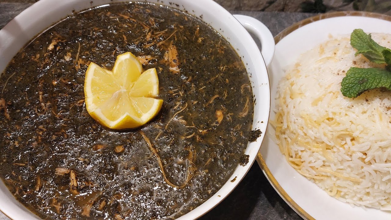 ملوخية ناعمة مع الدجاج  على الطريقة السورية الحلبية مع مطبخ غصون Gosoun