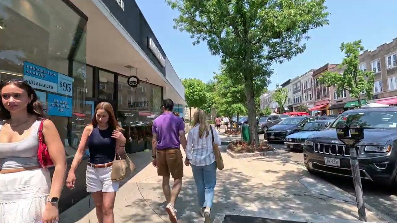 ⁴ᴷ⁶⁰ Walking downtown Greenwich, Connecticut