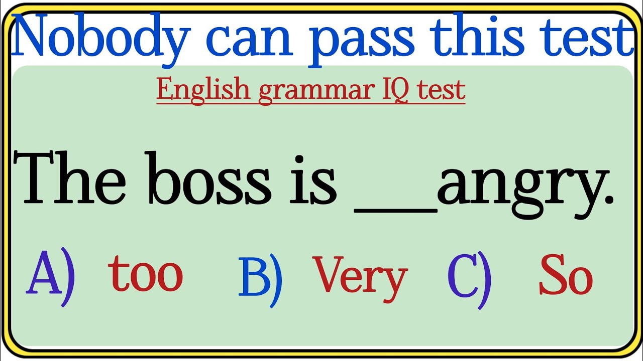 Mixed English grammar⭐ test nobody can pass this test 1 parsan pass this test