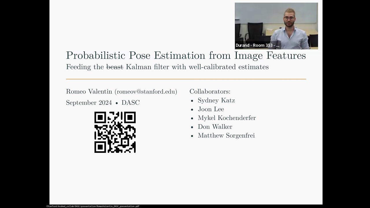 Probabilistic pose estimation from image features