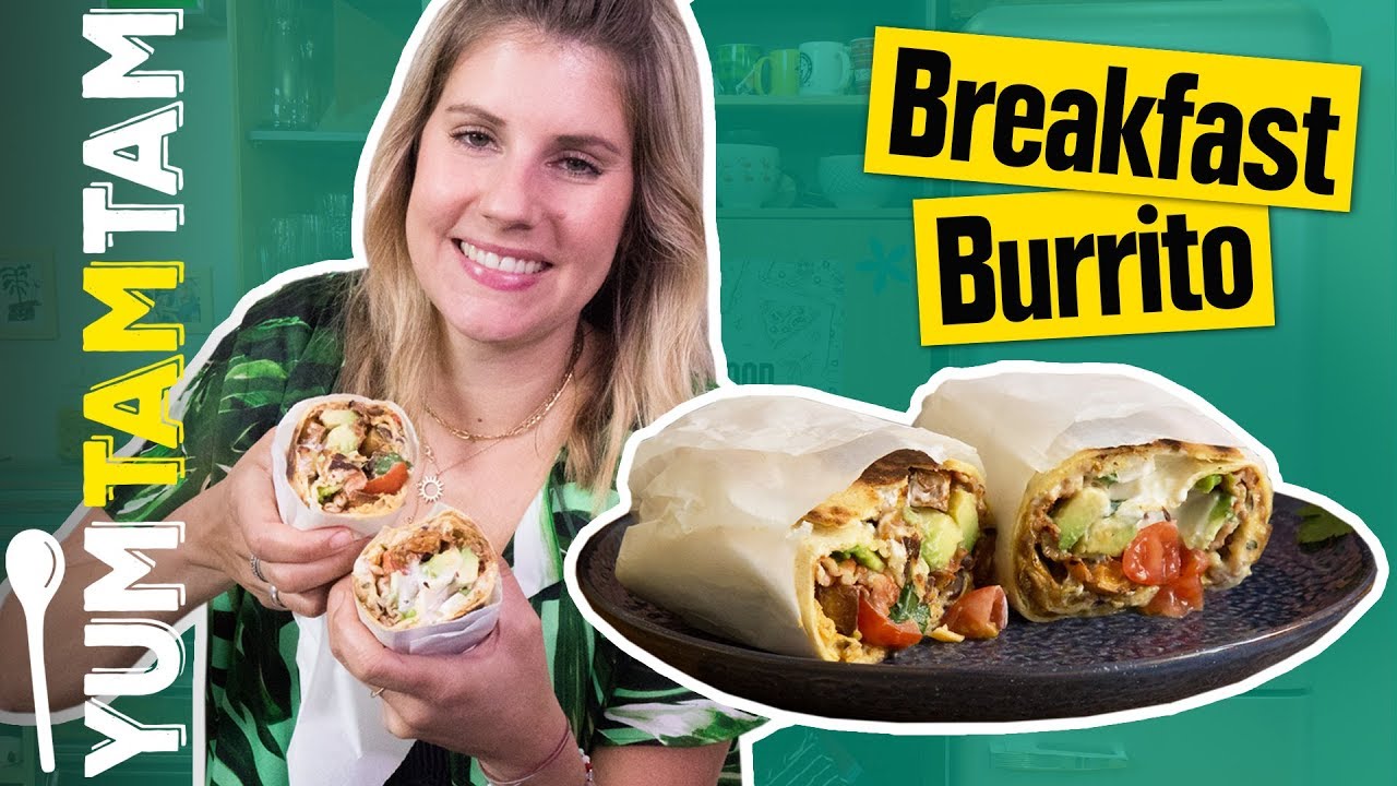 Breakfast Burrito mit Avocado, Bacon & Rührei // Burritos zum Frühstück // #yumtamtam