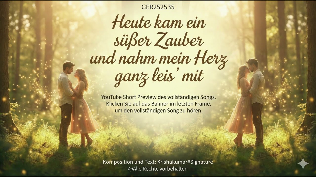 Heute kam ein süßer Zauber  und nahm mein Herz ganz leis’ mit GER252535