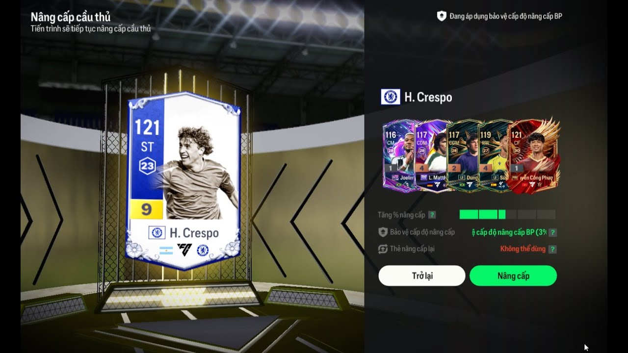 FC Online: Nâng cấp H.Crespo mùa CFA +10 chỉ với hơn 2 vạch và cái kết....