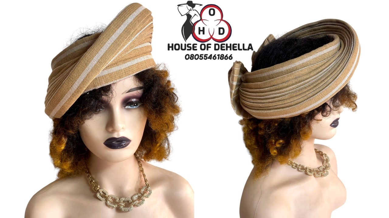 Aso-oke Senegalese Zara HeadBand Hat. #diy #houseofdehella #zara #hat