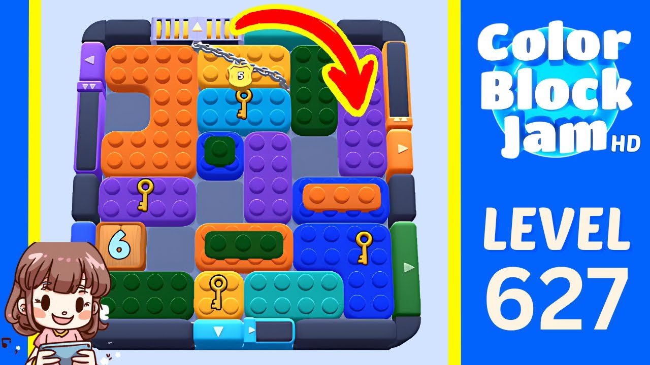 Color Block Jam Level 627 Solution Walkthrough