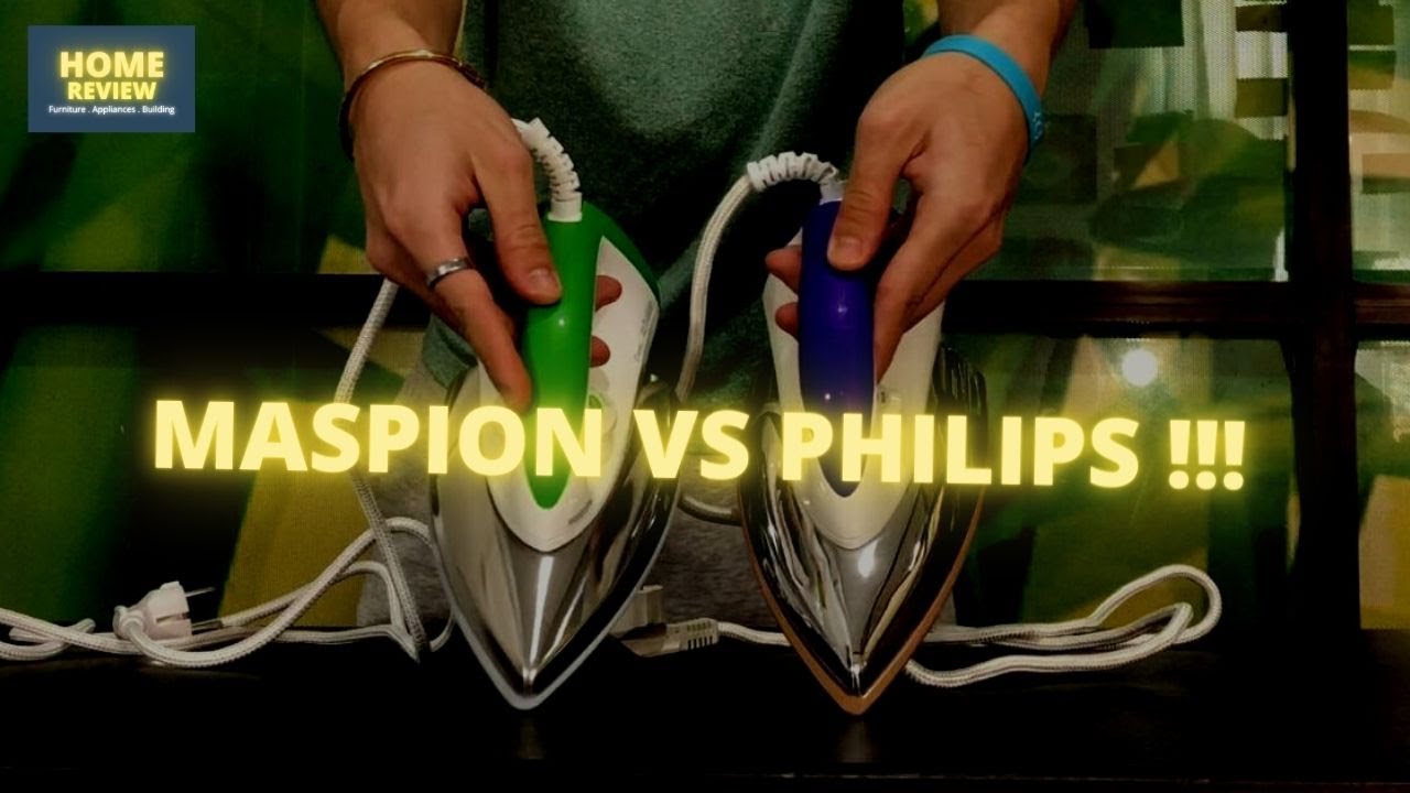 REVIEW SETRIKA MASPION HA380 vs PHILIPS HD1173 ! + TEST DRIVE !!!