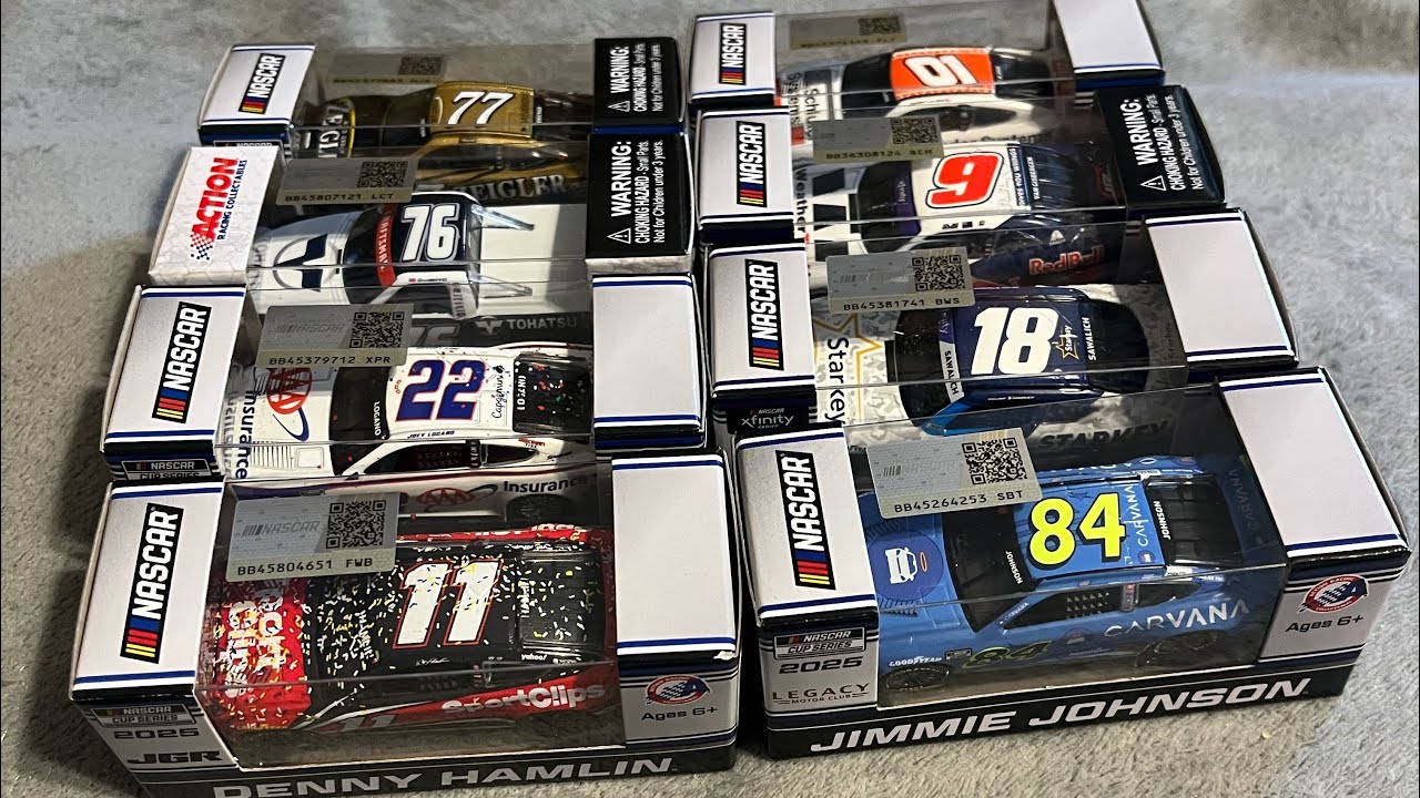 Распаковка масштабной модели NASCAR! Совершенно новая модель 2025 года! Гоночные версии! Тестовый...