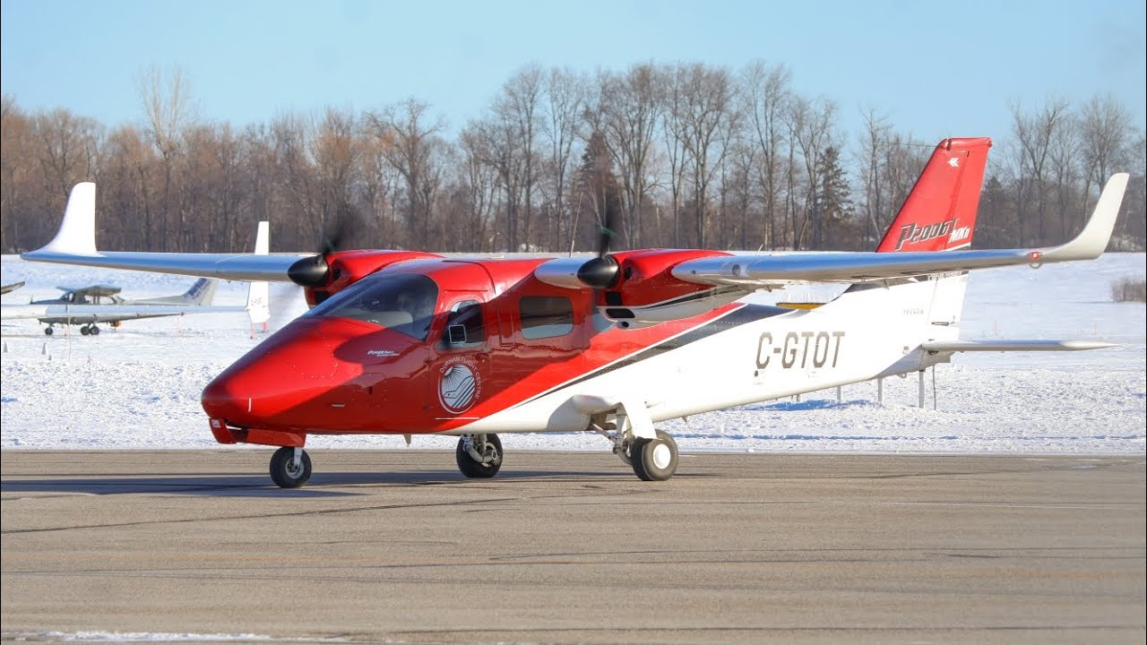 DFC Tecnam P2006T taxi and push into Enterprise Apron