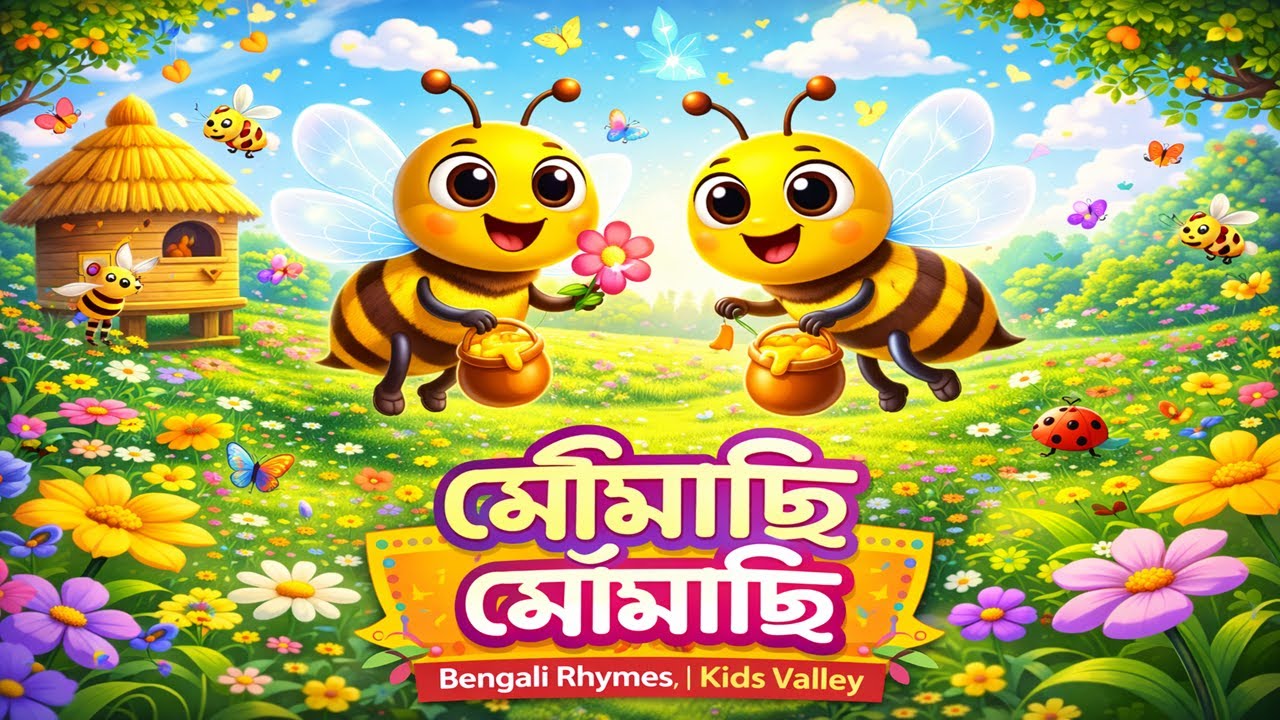 মৌমাছি মৌমাছি | Moumachi Moumachi | Bengali Rhymes | Kids Valley