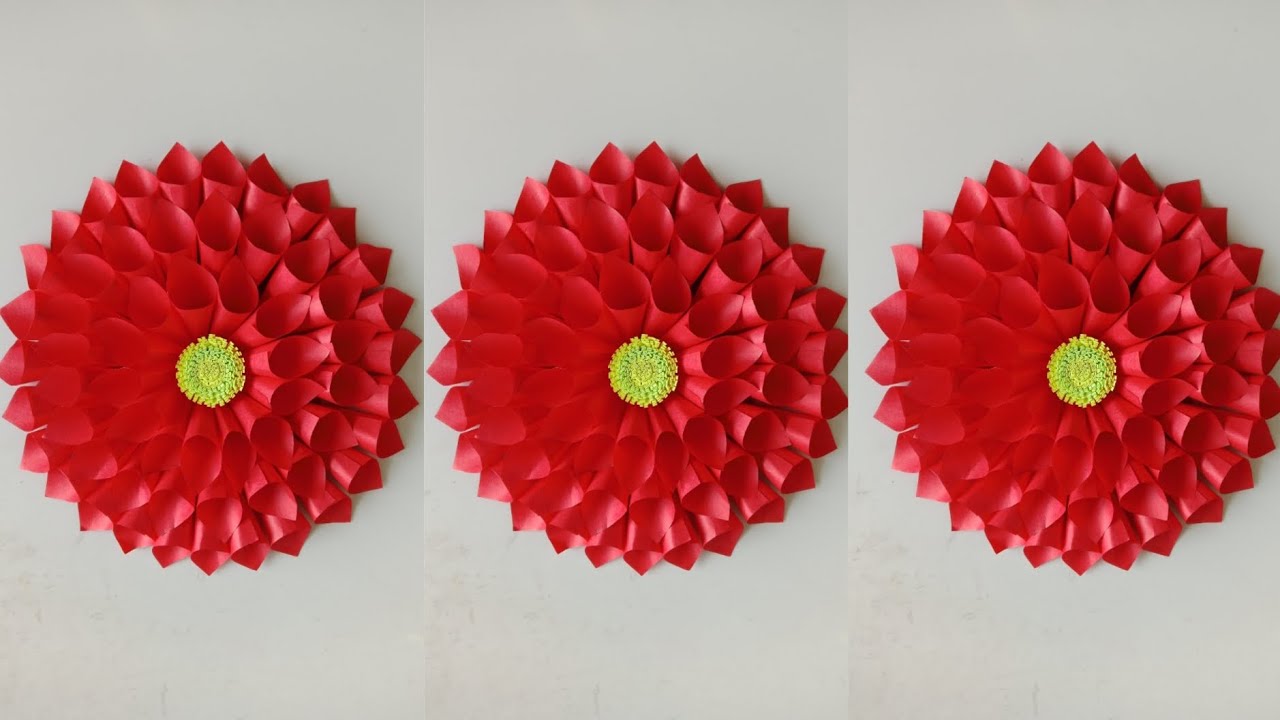 How To Make Beautiful Paper Flower Craft/Easy Handing Wall Home Decoration Craft Idea/DIY Paper Flow