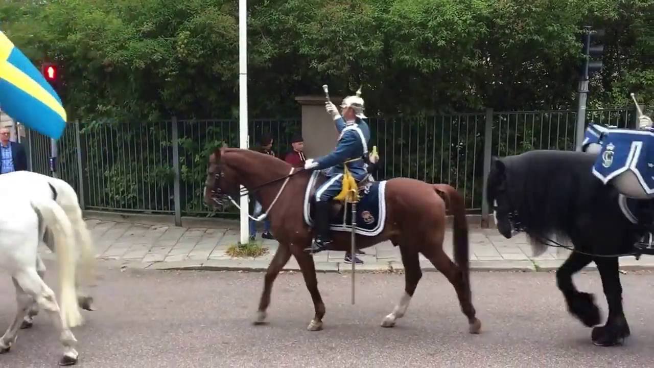 Livgardets Dragonmusikkår. Beriden högvakt/parad i Falun