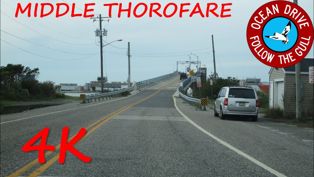 ⁴ᴷ Middle Thorofare Toll Bridge (Ocean Drive) southbound [4K VIDEO]