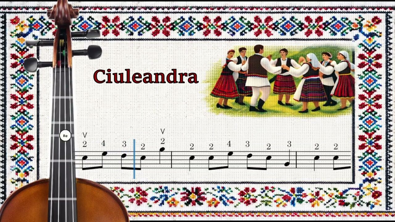 Ciuleandra – Tutorial de vioară | Digitație + partitură video scrolling