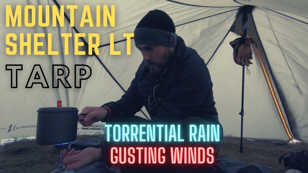 Summit Tarping in Atrocious Weather Conditions in the Mountainsmith Mountain Shelter LT