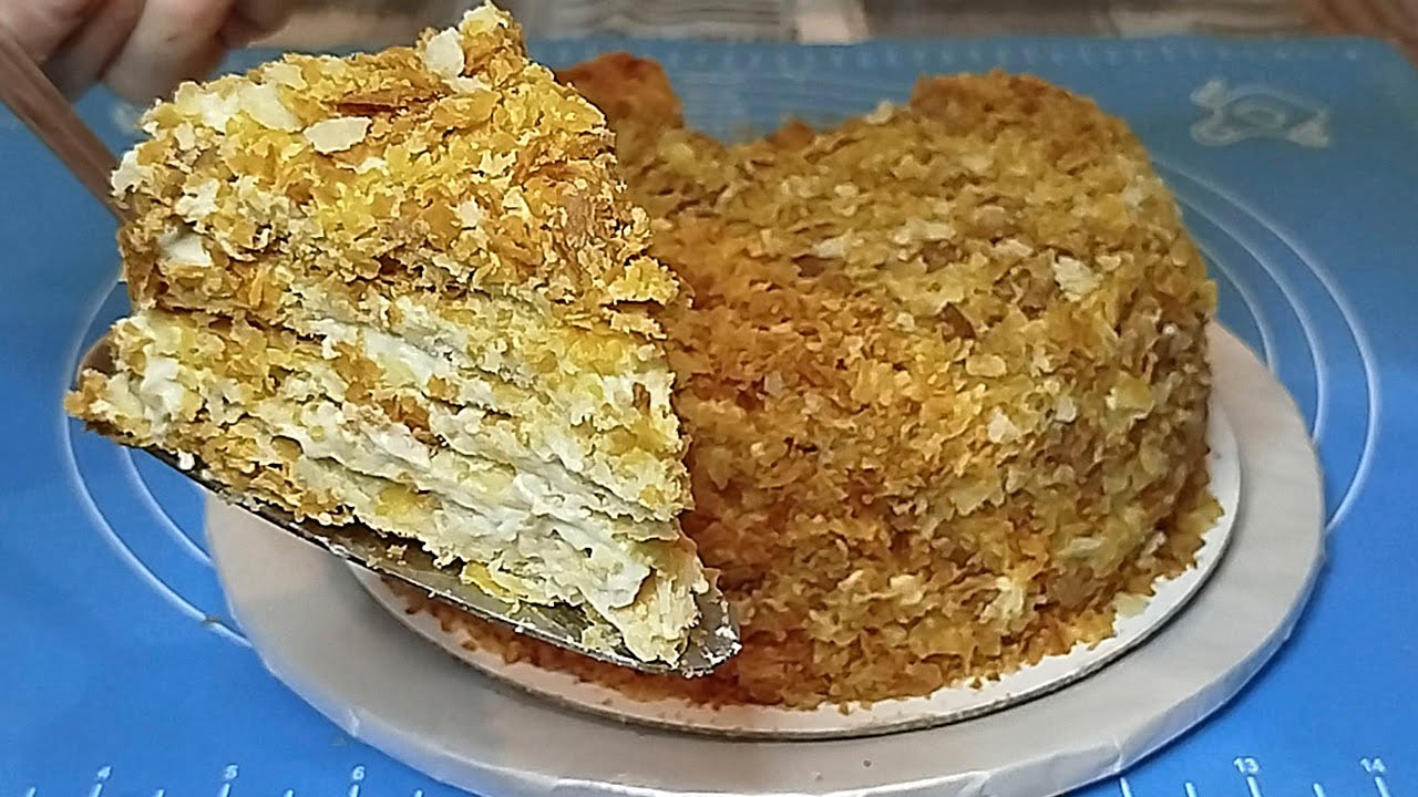 💯Asan Usulla Super Ləzzətli🔴XIRÇILTILI NAPALEON TORTU🔴.Hazirladim👍