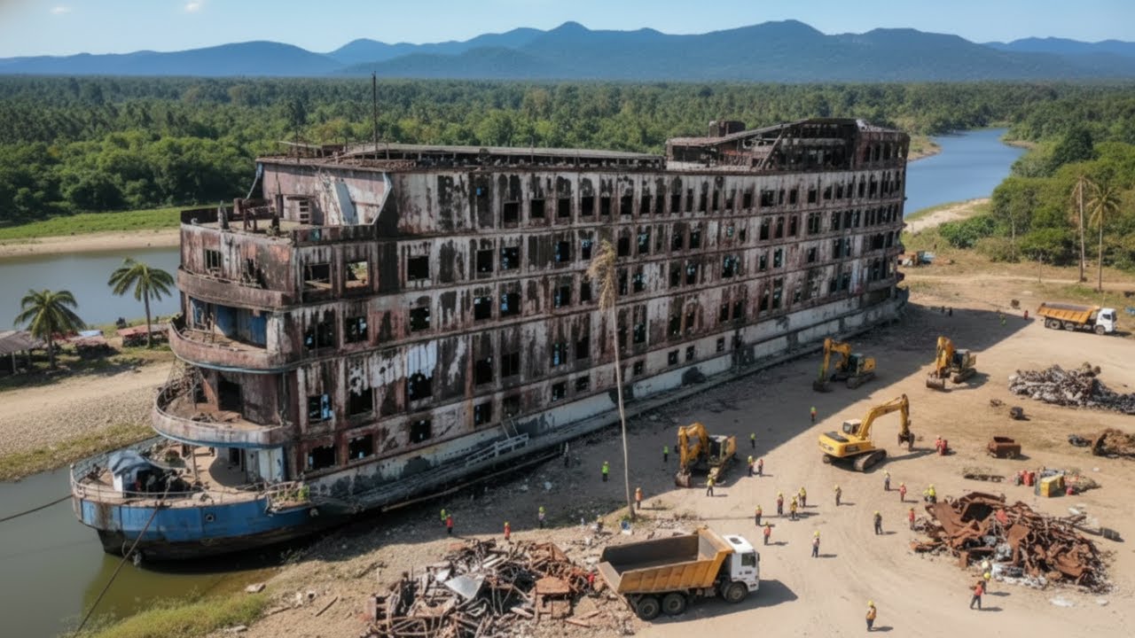 Exploring a Massive Abandoned Cruise Ship — Everything Left Behind Before an Incredible Renovation