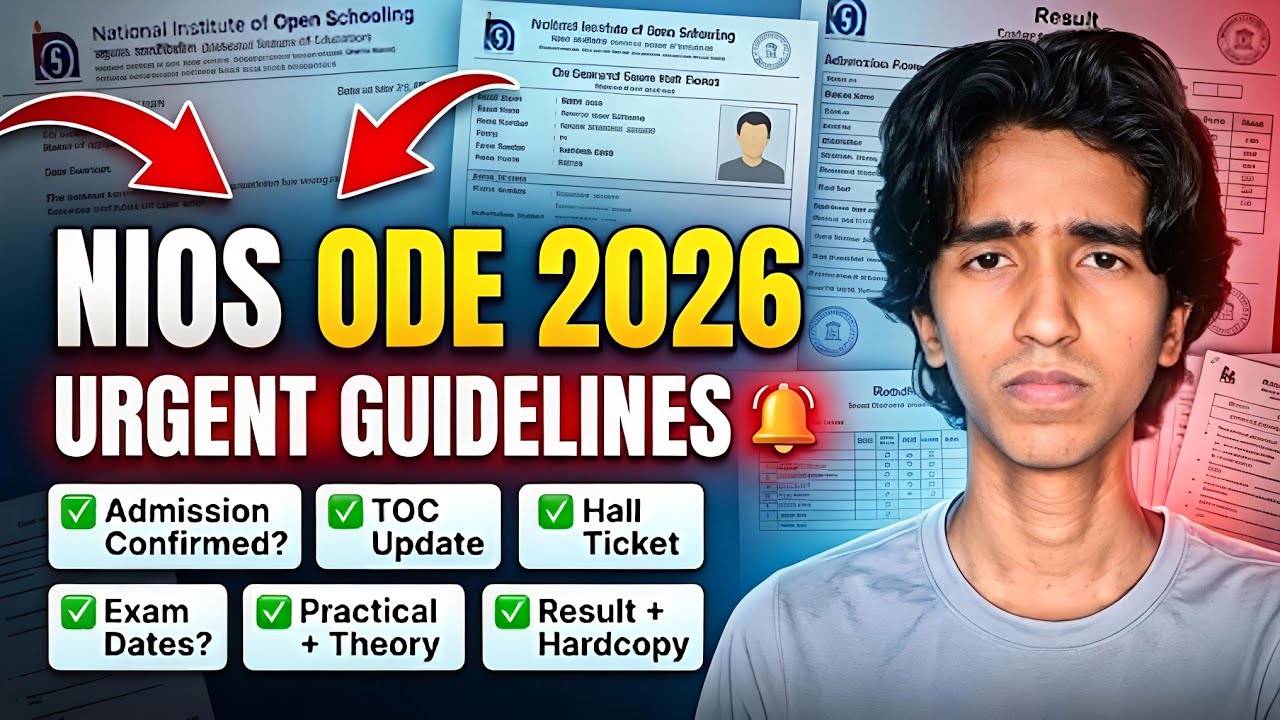 NIOS On Demand 2026 Latest Update 🔥 Hall Ticket, TOC & Admission Confirmation.