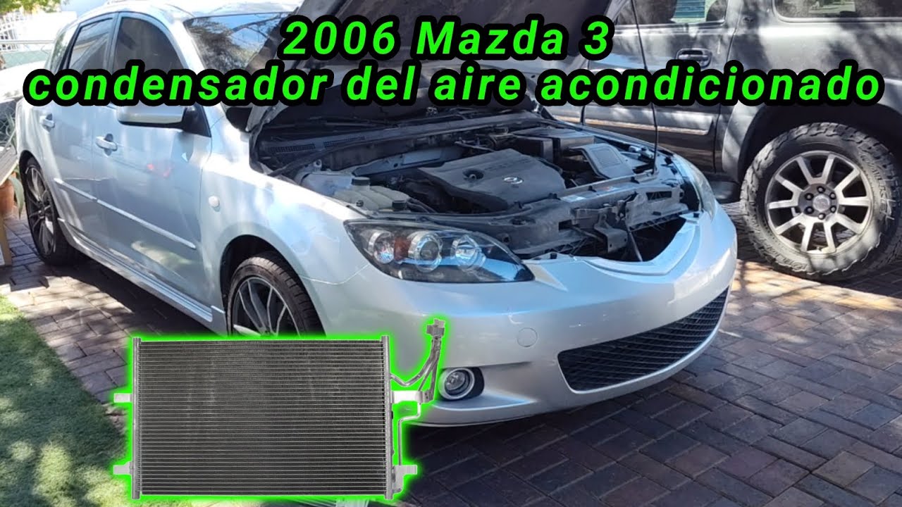 2006 Mazda 3 2.3 Cómo cambiar el condensador del aire acondicionado ( A/C condenser )