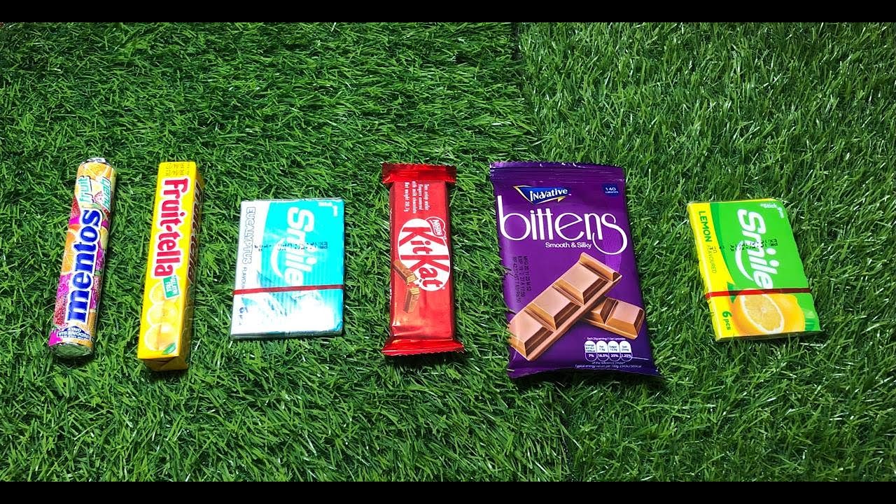 ASMR Most Popular Candys / some lots of colorful rainbow candy / unpacking chocolate eat