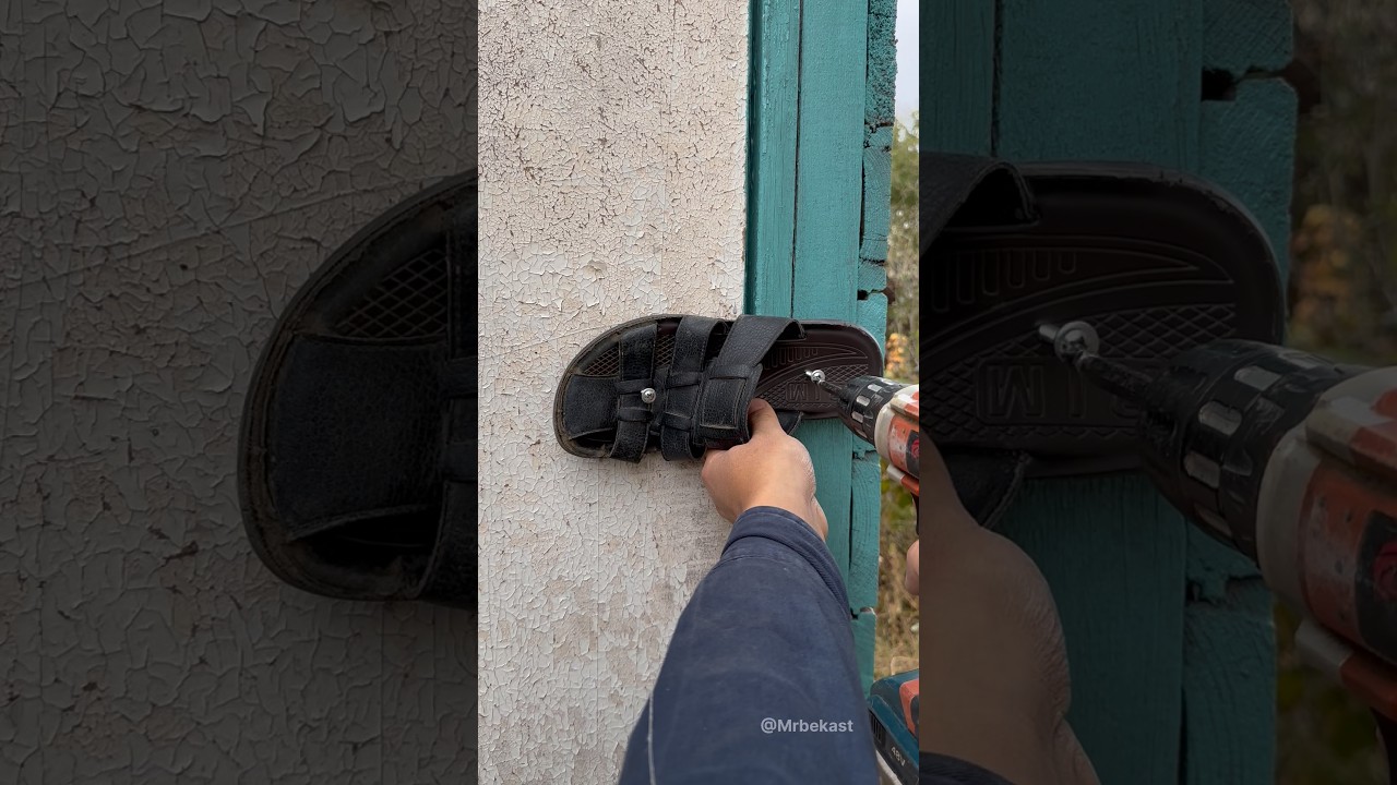 Genius Trick! A Rubber Shoe Turns into a Door Stopper!