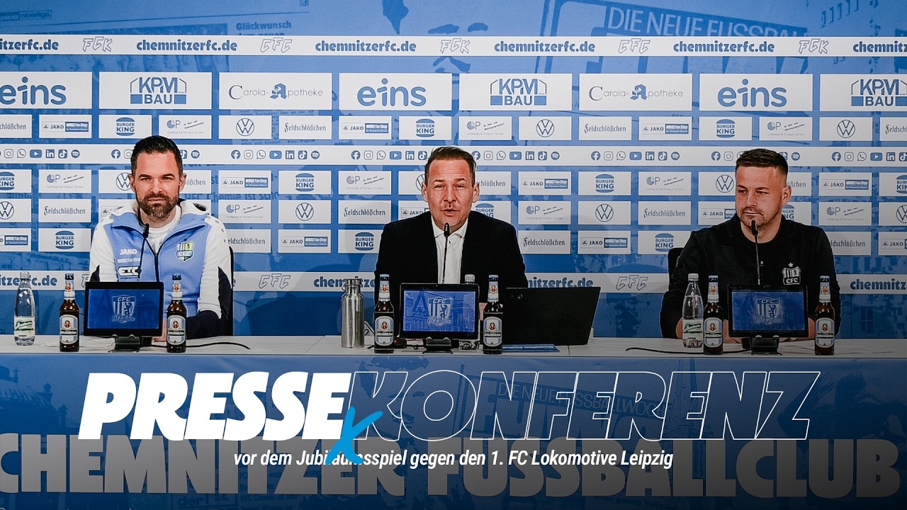 Chemnitzer FC | Pressekonferenz vor dem Jubiläumsspiel gegen den 1. FC Lokomotive Leipzig